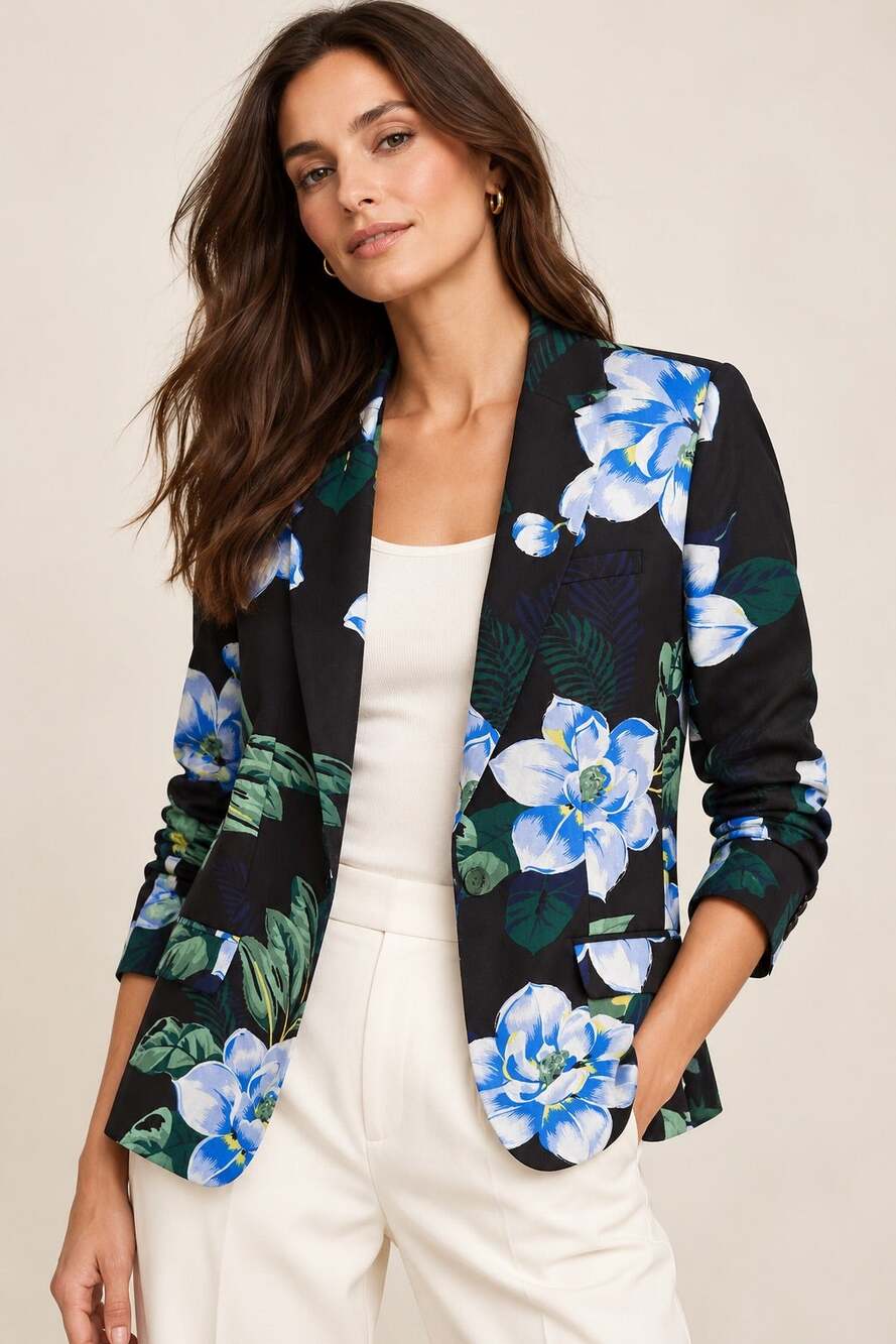 Banana Republic Chelsea Floral Blazer Jacket Size 8